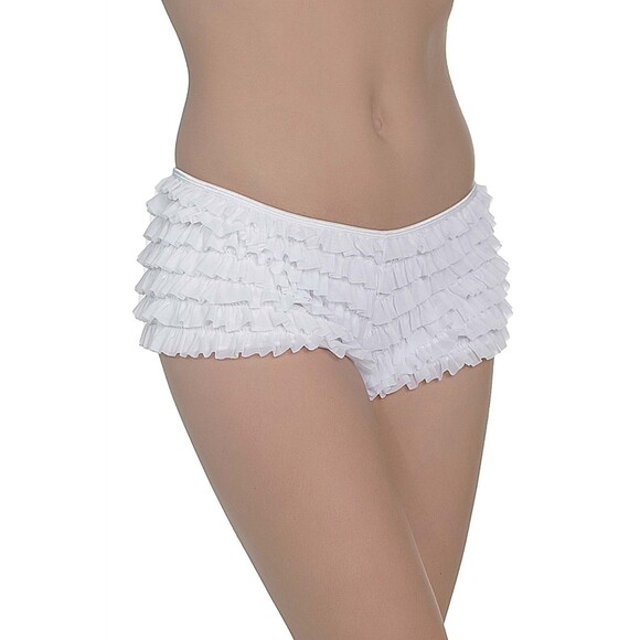 Plus Ruffle Booty Shorts Womens XXL with Back Bow Panty Many Colors - Picture 5 of 12